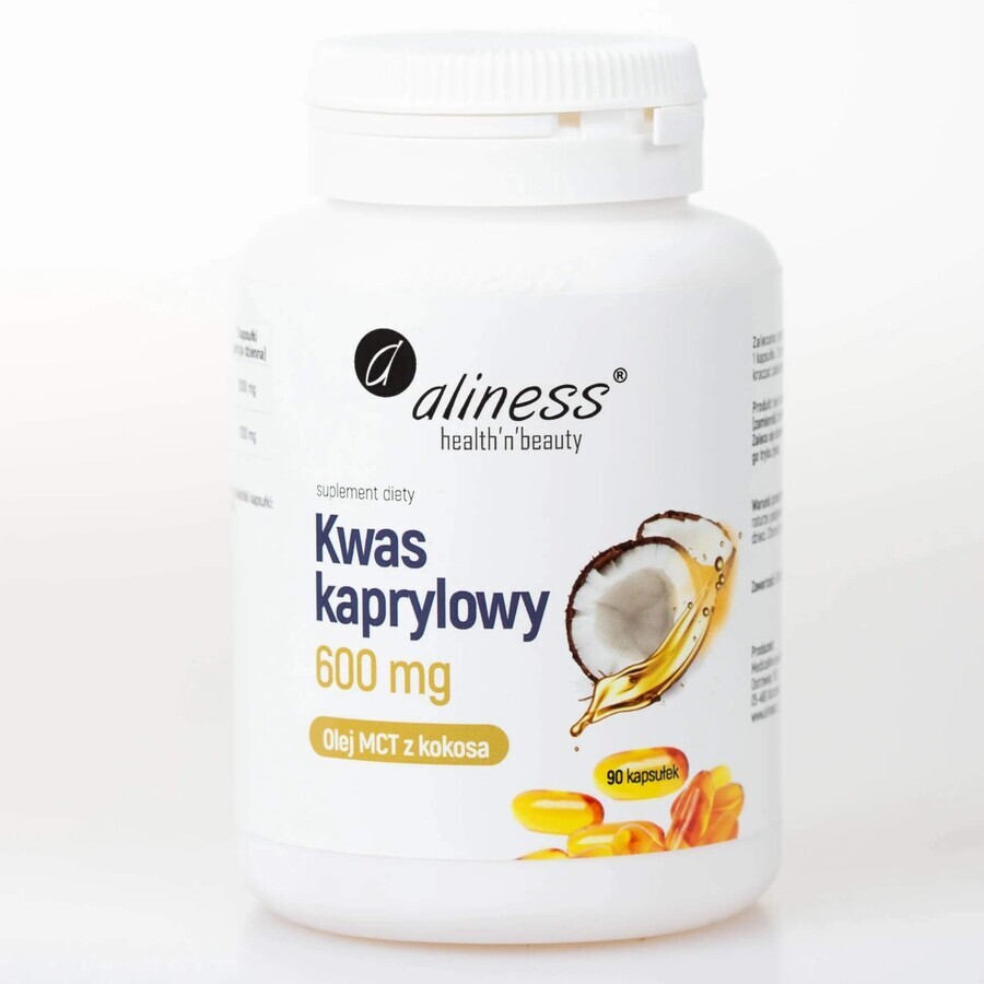 Caprylzuur 600mg, 90 capsules Aliness