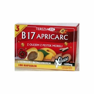Amigdalin Apricarc B17 Vitamin B 17 Amygdalin, Letril, Beta-Glucan 180 Kapseln Therese
