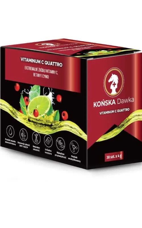 Vitamin C Quattro 30 Portionsbeutel PFERDE DAWKA DAWKA PFERDE - Ergänzungsfuttermittel
