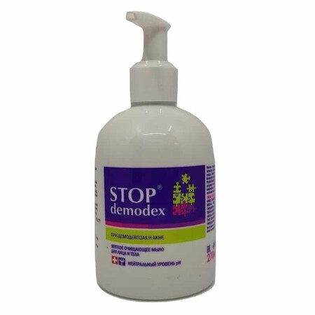 Savon pour le visage et le corps Stop Demodex Demodecosis Worm Disease 270ml, Biosphere