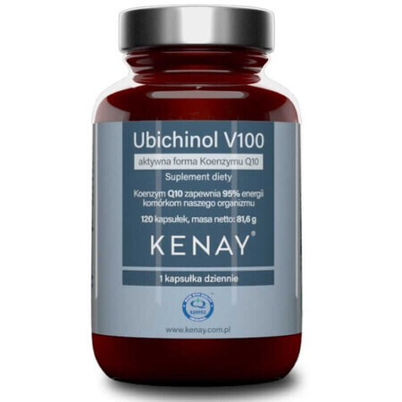 Ubiquinol V100 aktive Form des Coenzyms Q10 (120 Kapseln) Kenay