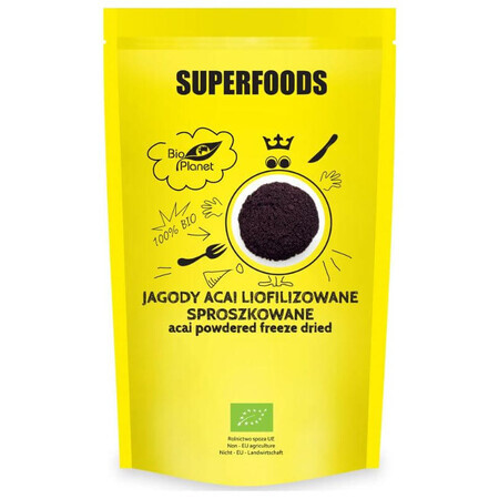 SUPERALIMENTE Acai berries pulbere liofilizată BIO 100g BIO PLANET