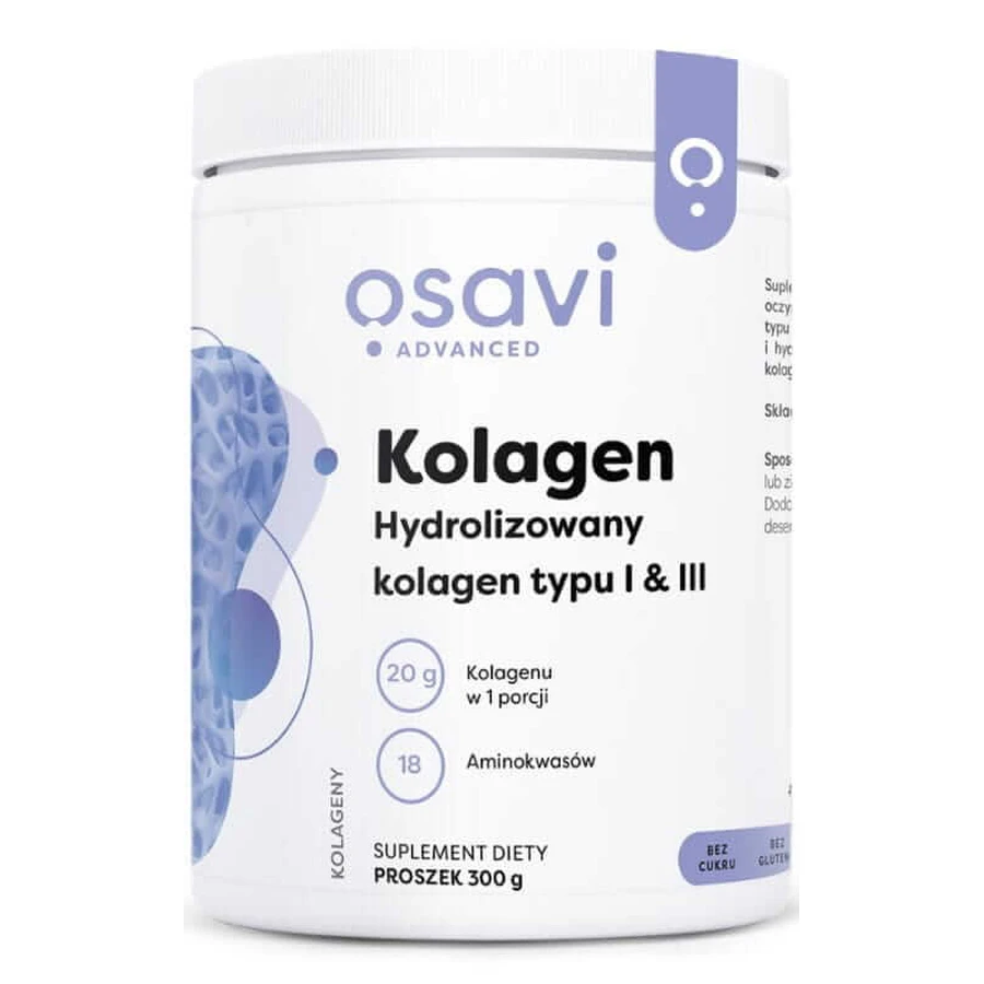 Osavi Collagen, Hydrolysiertes Kollagen Typ I und III 300g