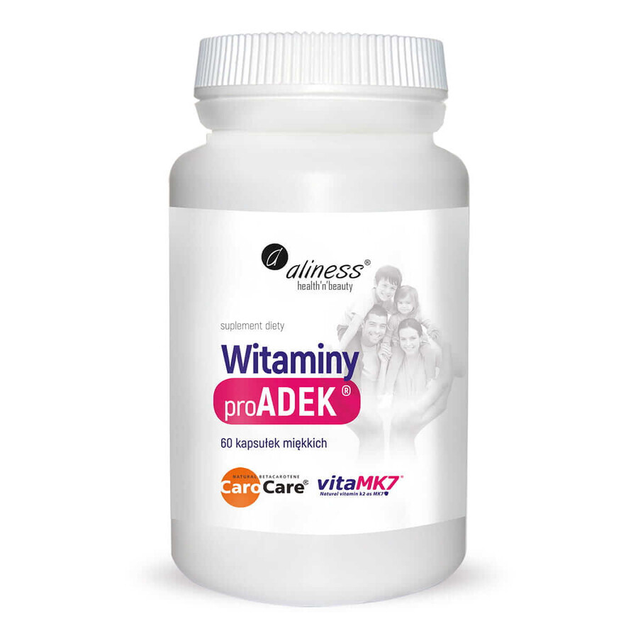 ProADEK Vitamins Beta-carotene D3 VitaMK7 60 capsules Aliness