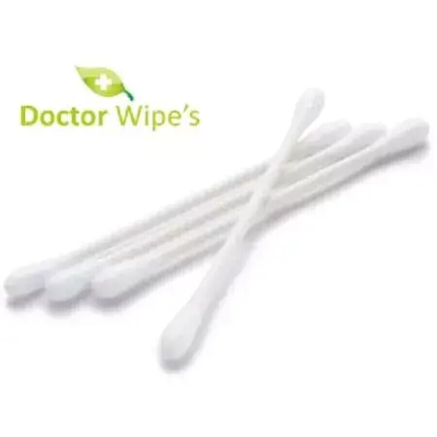 Betisoare de urechi cu opritor pentru copii Doctor Cotton's, 56 bucati, Doctor Wipe's