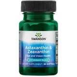 Swanson Astaxanthin and Zeaxanthin 60 capsules softgels