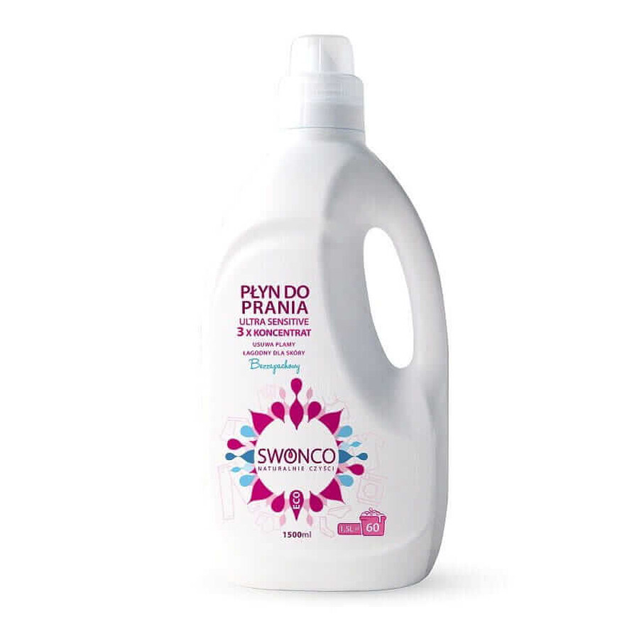 Ultra Sensitive wasmiddel, geurvrij, 1500ml, Swonco