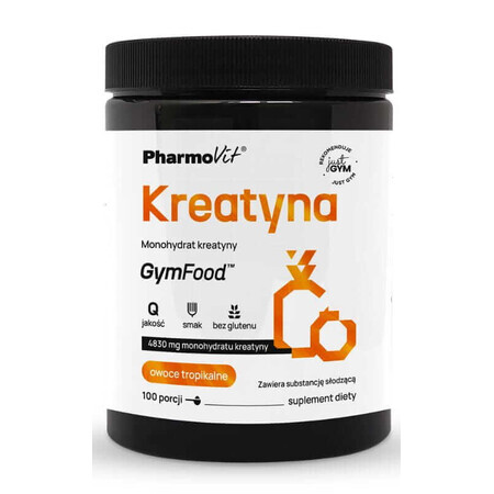 Kreatin-Monohydrat 500g tropischer Fruchtgeschmack GymFood Pharmovit Pharmovit