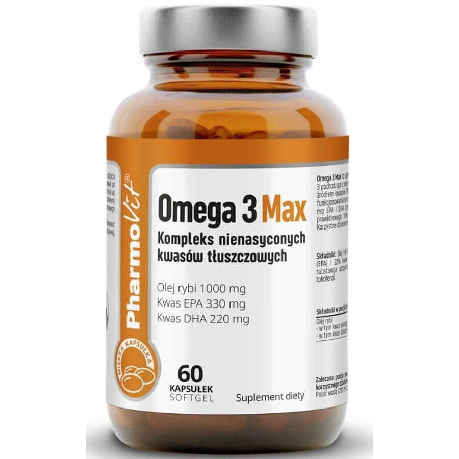 Omega 3 Max 60 Kapseln PharmoVit Clean Label