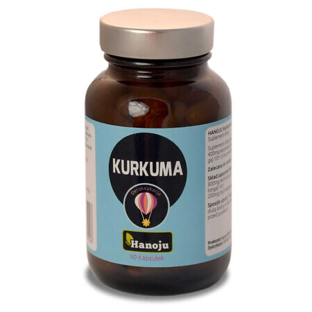 Kurkuma 400mg 90 Kapseln. Hanoju