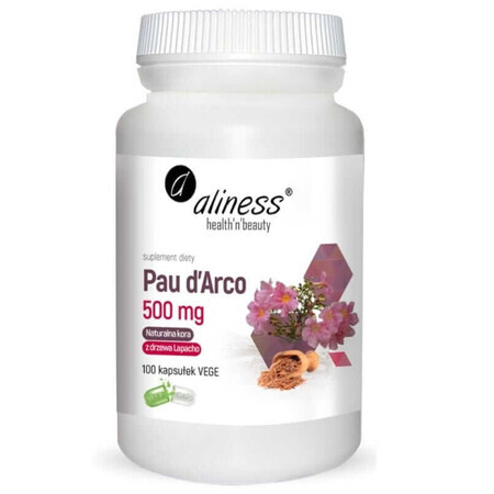 Pau d'Arco (Lapachoschors poeder) 500mg (100 capsules) Aliness