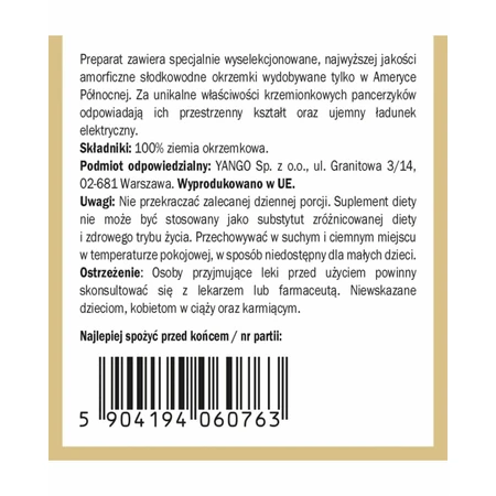 Kieselgur - Natürliche Kieselalgen - 70g YANGO