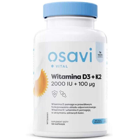 Osavi Vitamina D3 2000IU + K2 100mcg - 120 capsule molli