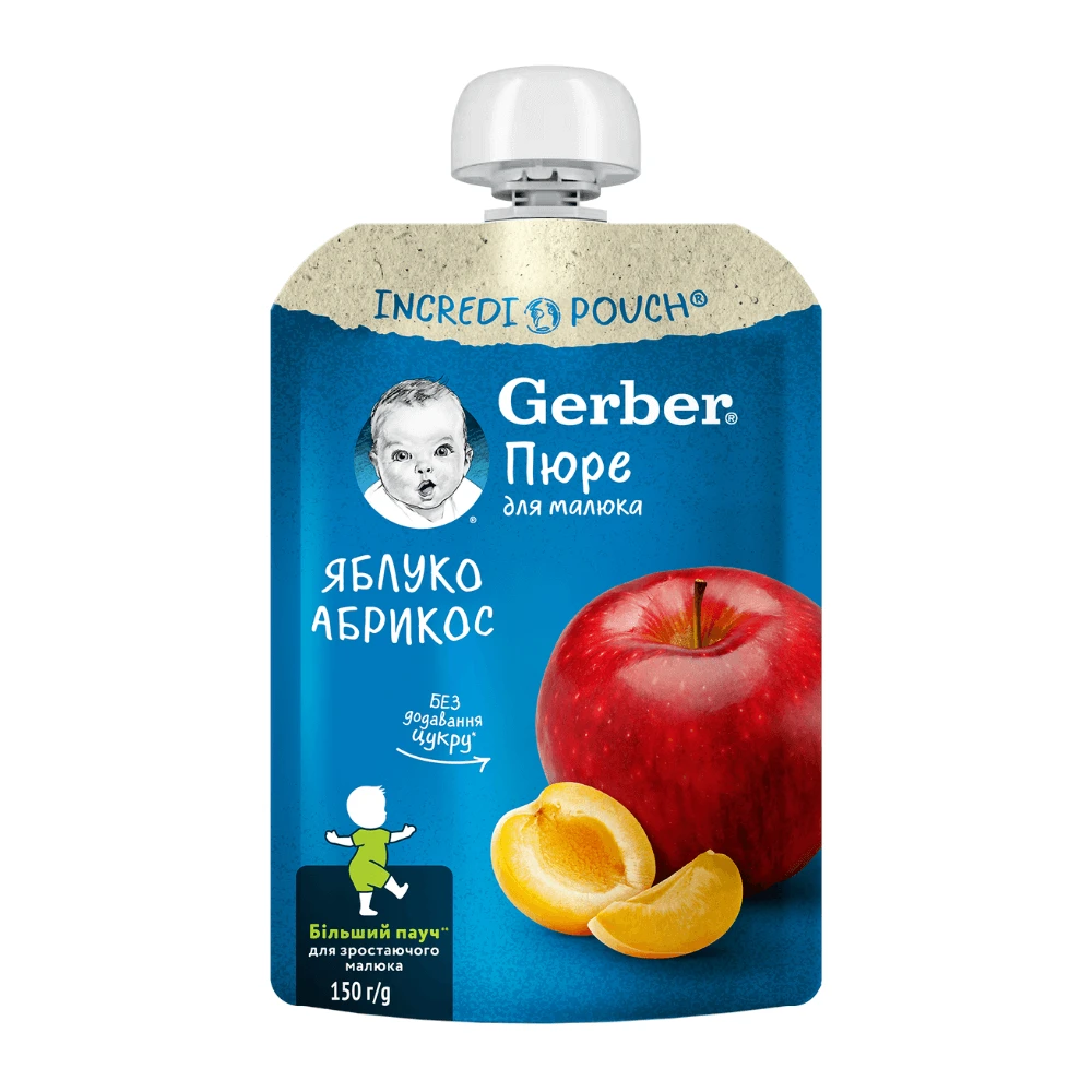 Baby Apfel- und Aprikosenpüree, 6 Monate+, 150 g, Gerber