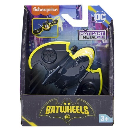 Batwheels Batwing Batwheels Flugzeug Metall Spielzeugauto, Maßstab 1:55, +3 Jahre, Fisher Price