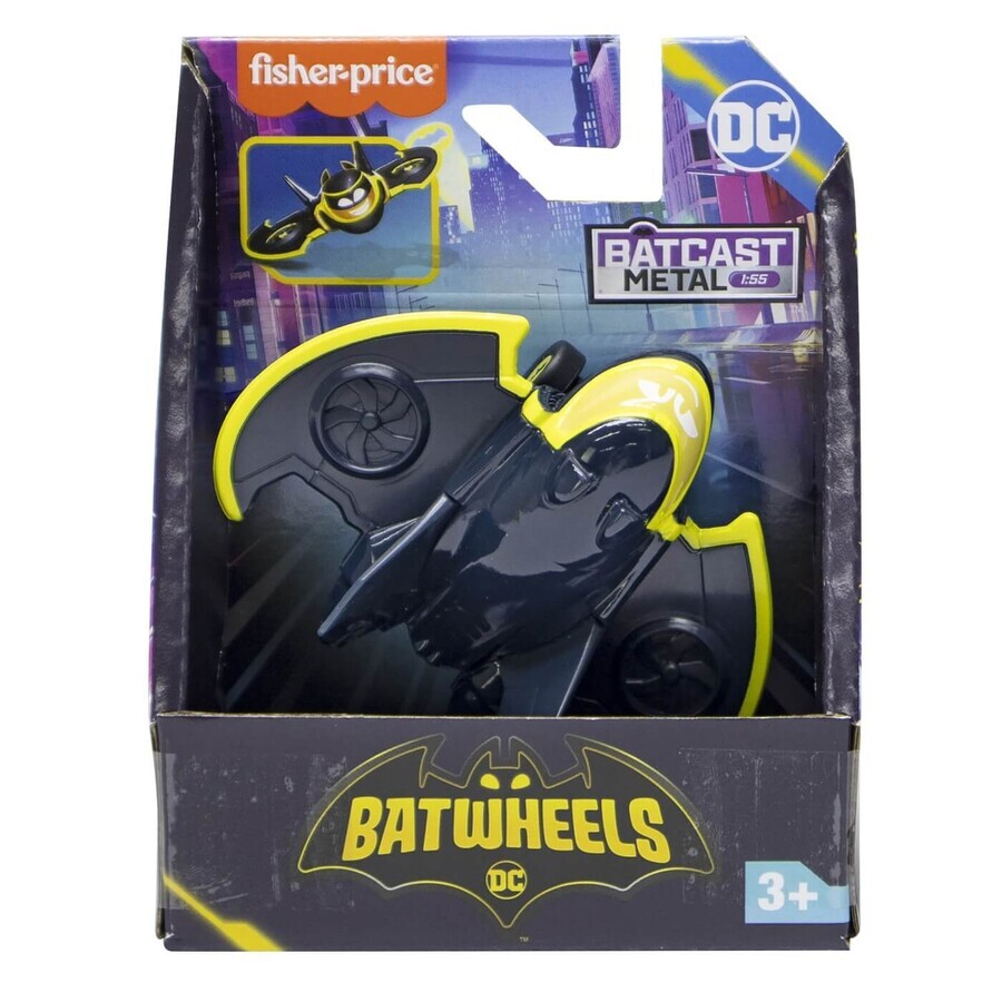 Batwheels Batwing Batwheels Flugzeug Metall Spielzeugauto, Maßstab 1:55, +3 Jahre, Fisher Price