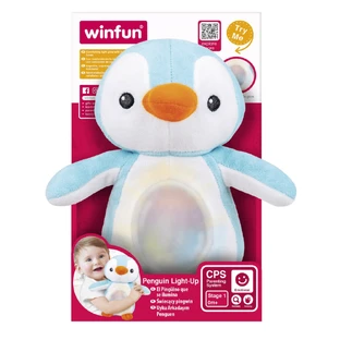 Pinguin Spielzeug mit Geräuschen und Lichtern, 0 Monate+, Blau, Winfun