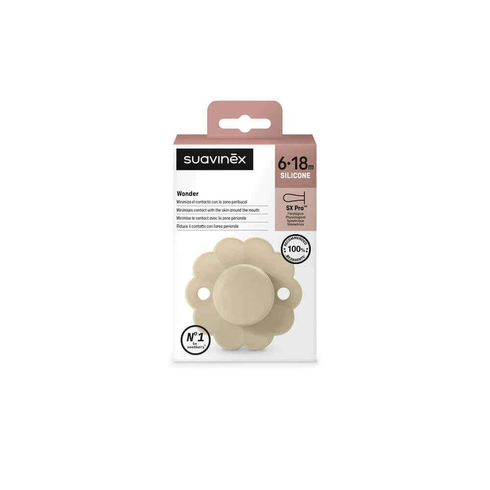 Silikonschnuller SX Pro Wonder, 6 - 18 Monate, Creme, 1 Stück, Suavinex