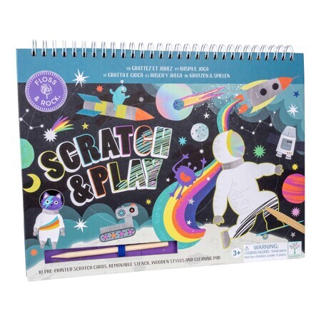 Scratch & Play Space Scratch & Play Space Activity Book, 3 years+, Floss & Rock