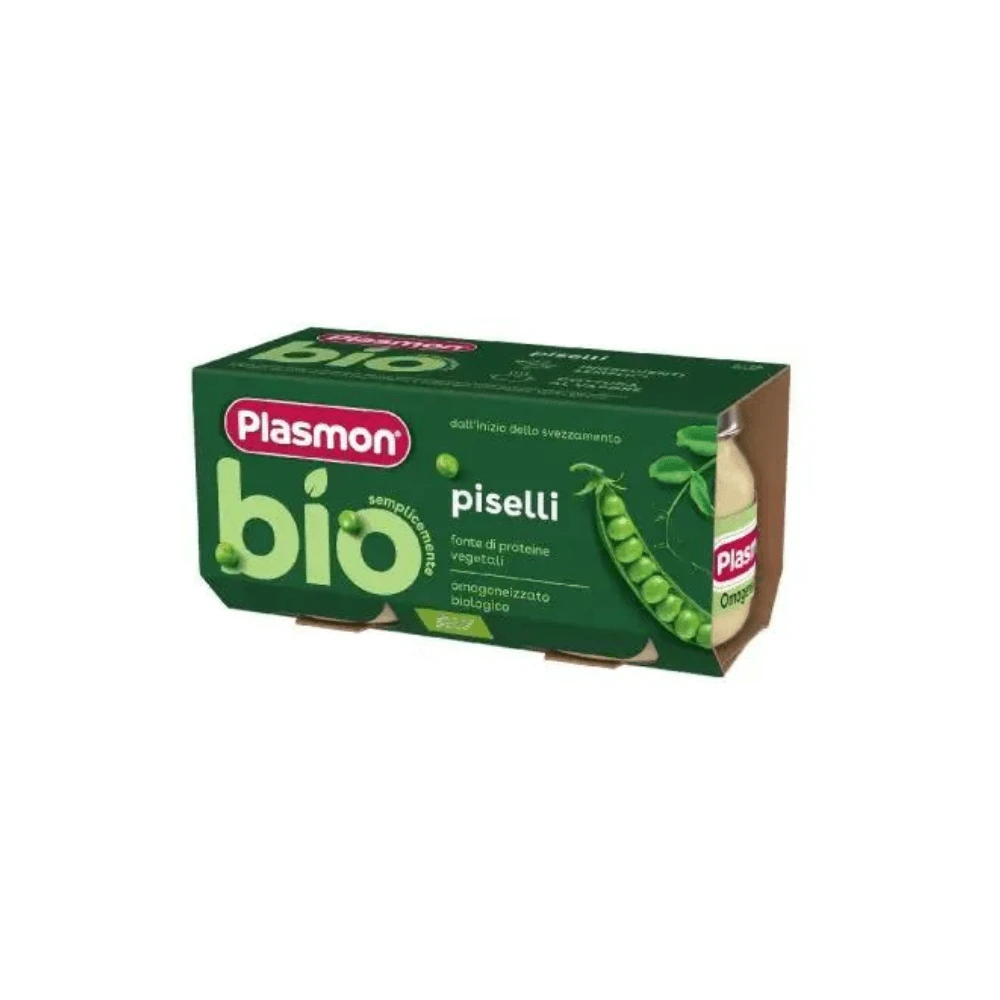 Bio-Erbsenpüree, + 6 Monate, 2 x 80 g, Plasmon
