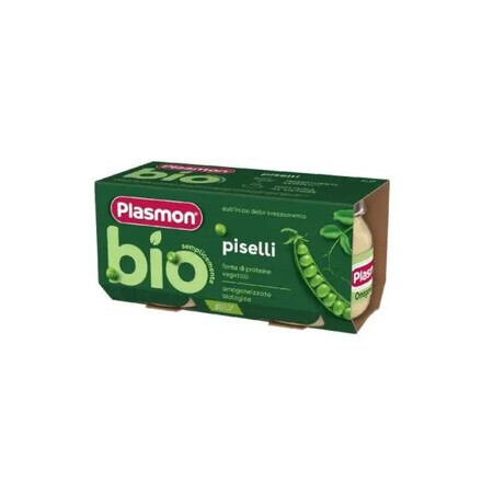 Purea di piselli biologica, + 6 mesi, 2 x 80 g, Plasmon