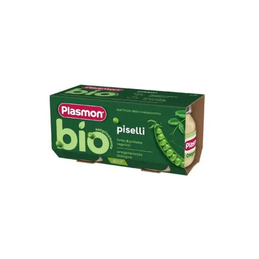 Purea di piselli biologica, + 6 mesi, 2 x 80 g, Plasmon