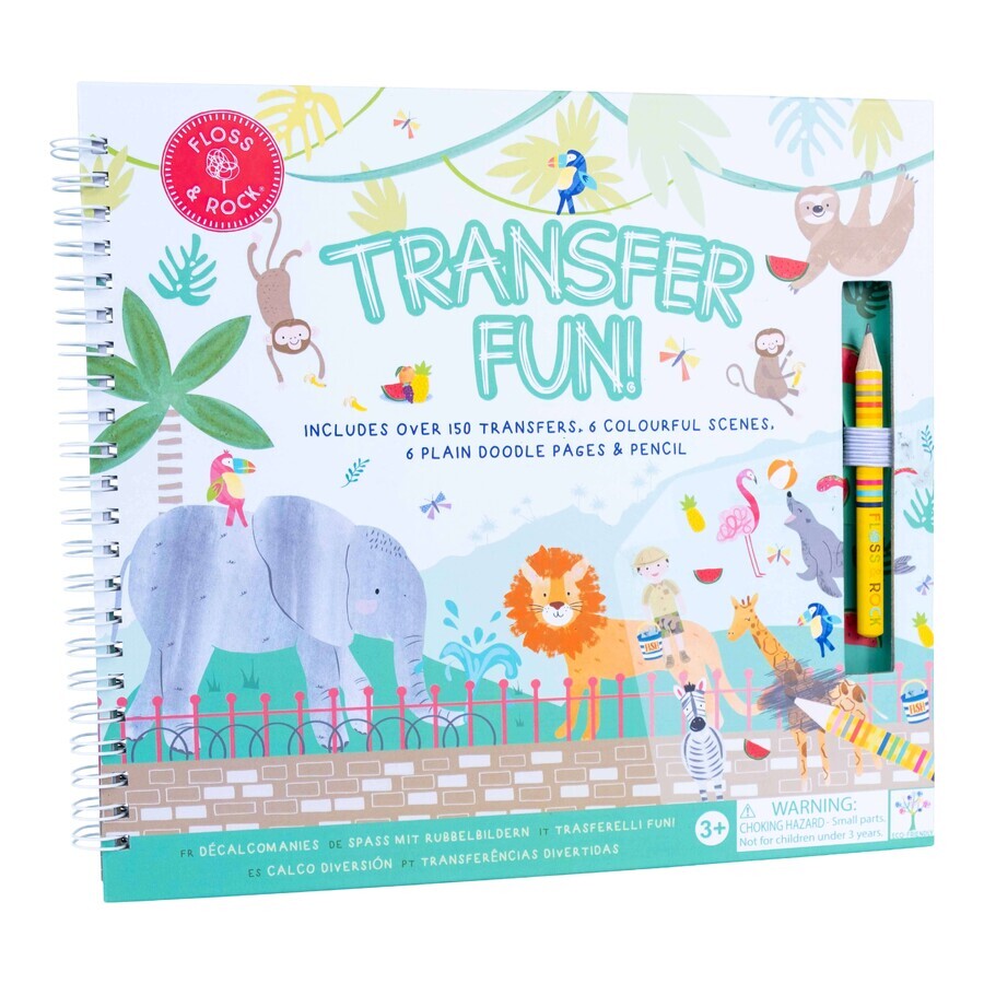 Activity Book Transfer Fun Jungle, 3 years+, Floss & Rock