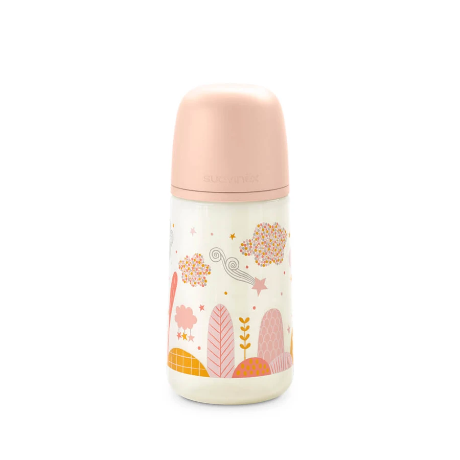 Biberón con tetina fisiológica SX Pro flujo medio Dreams, Peach, 270 ml, Suavinex