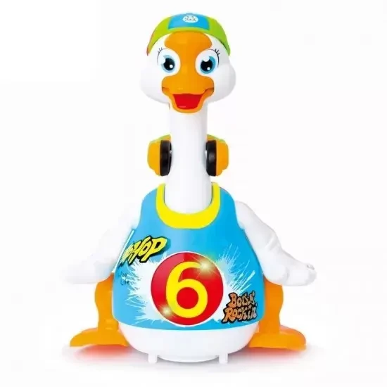 Tanzende Ente mit Lichtern und Liedern, +18 Monate, Blau, Hola