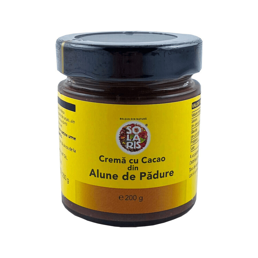 Crema cu cacao din alune de padure, 200 g, Solaris