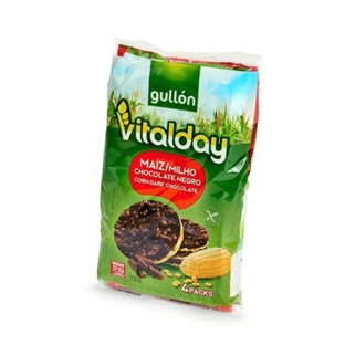 Expandierter Mais mit dunkler Schokoladenglasur, 4x25 g, Gullon