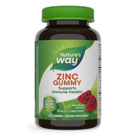 Zinc Gummy, 22 mg, 120 jellies, Berry, Nature's Way