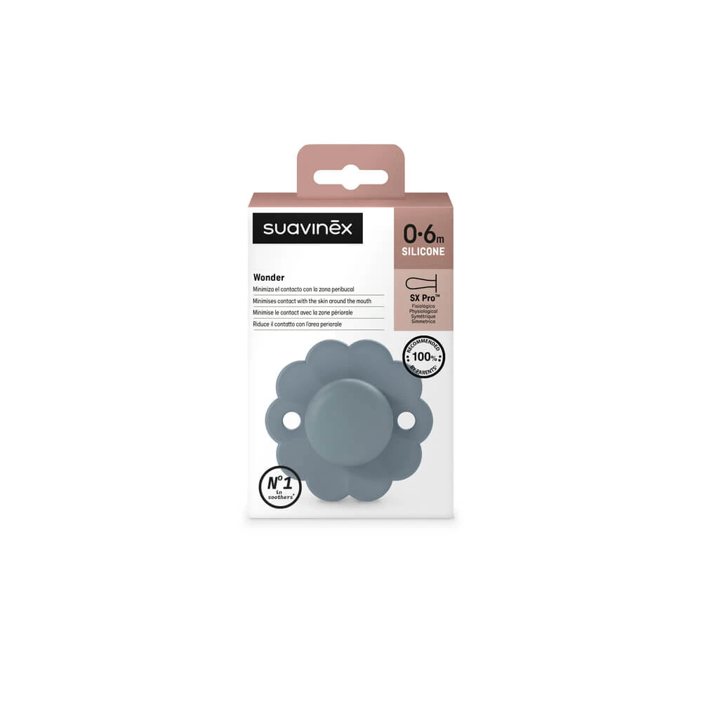 Silikon-Schnuller SX Pro Wonder, 0 - 6 Monate, Marineblau, 1 Stück, Suavinex