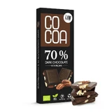 Organic Raw-Vegan Chocolate, 70% Cocoa and Pecans, 40 g, Cocoa