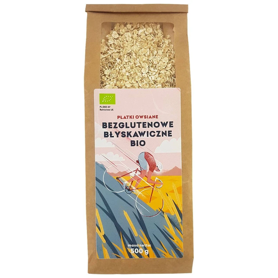 Fulgi de ovăz instant fără gluten BIO 500g FIVE CHANGES