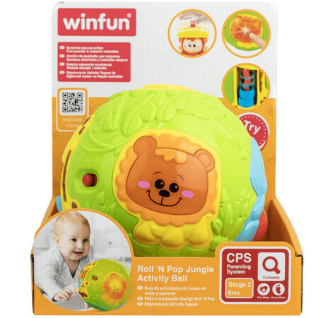 Mingiuta cu activitati Animalele Junglei, 6 luni+, Winfun