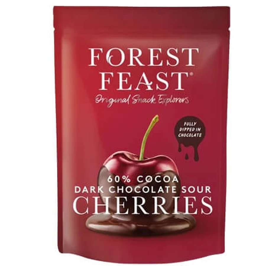Kirschen mit belgischer Zartbitterschokolade, 120 g, Forest Feast