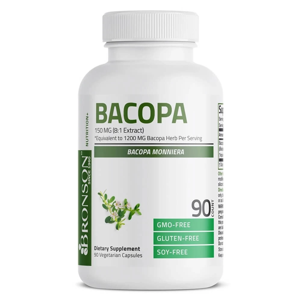 Bacopa, 1200 mg, 90 Kapseln, Bronson Laboratories