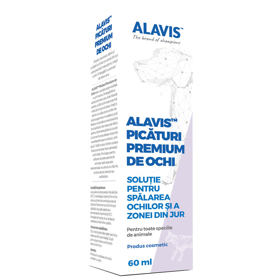 Augentropfen für Tiere, 60 ml, Alavis