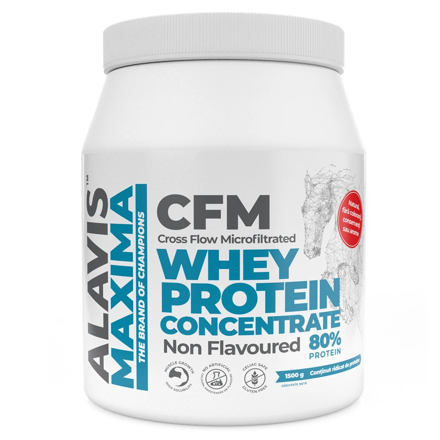 Eiweißpulver CFM Molkenprotein-Konzentrat 80%, 1500 g, Alavis Maxima