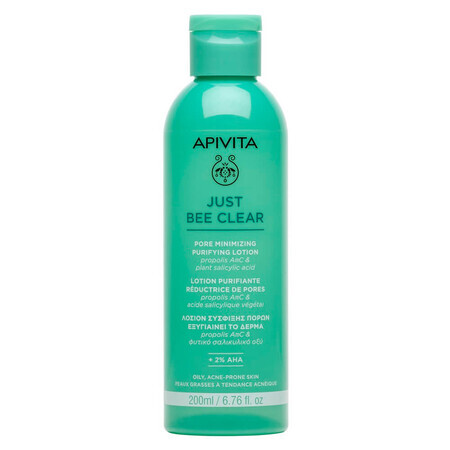 Loción purificante para poros dilatados Just Bee Clear, 200 ml, Apivita