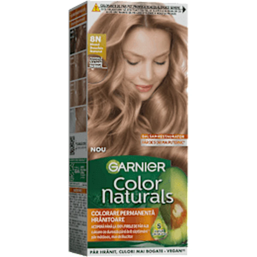 GARNIER Kleur naturel Permanent haarkleuring 8N Natuurlijk Licht Blond, 1 st