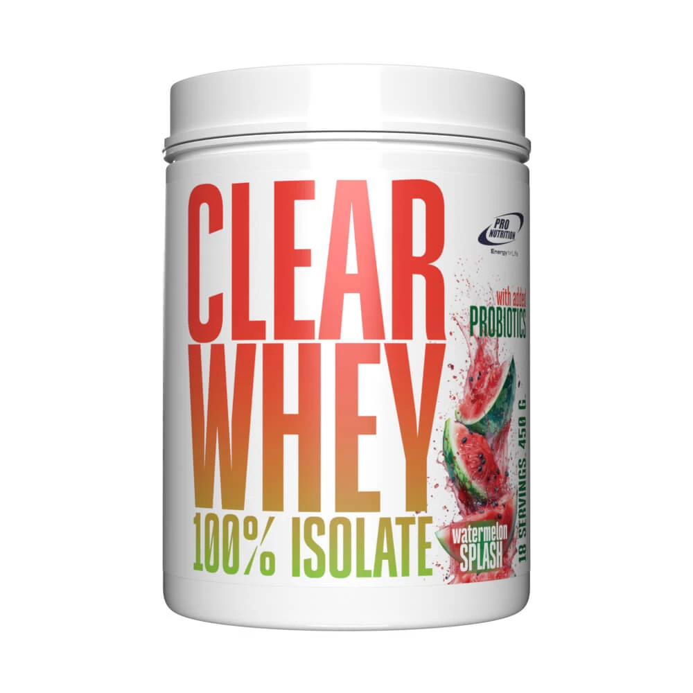 Molkenproteinisolat-Instantgetränk mit Probiotika Clear Whey, 450 g, Wassermelone, Pro Nutrition, Pro Nutrition