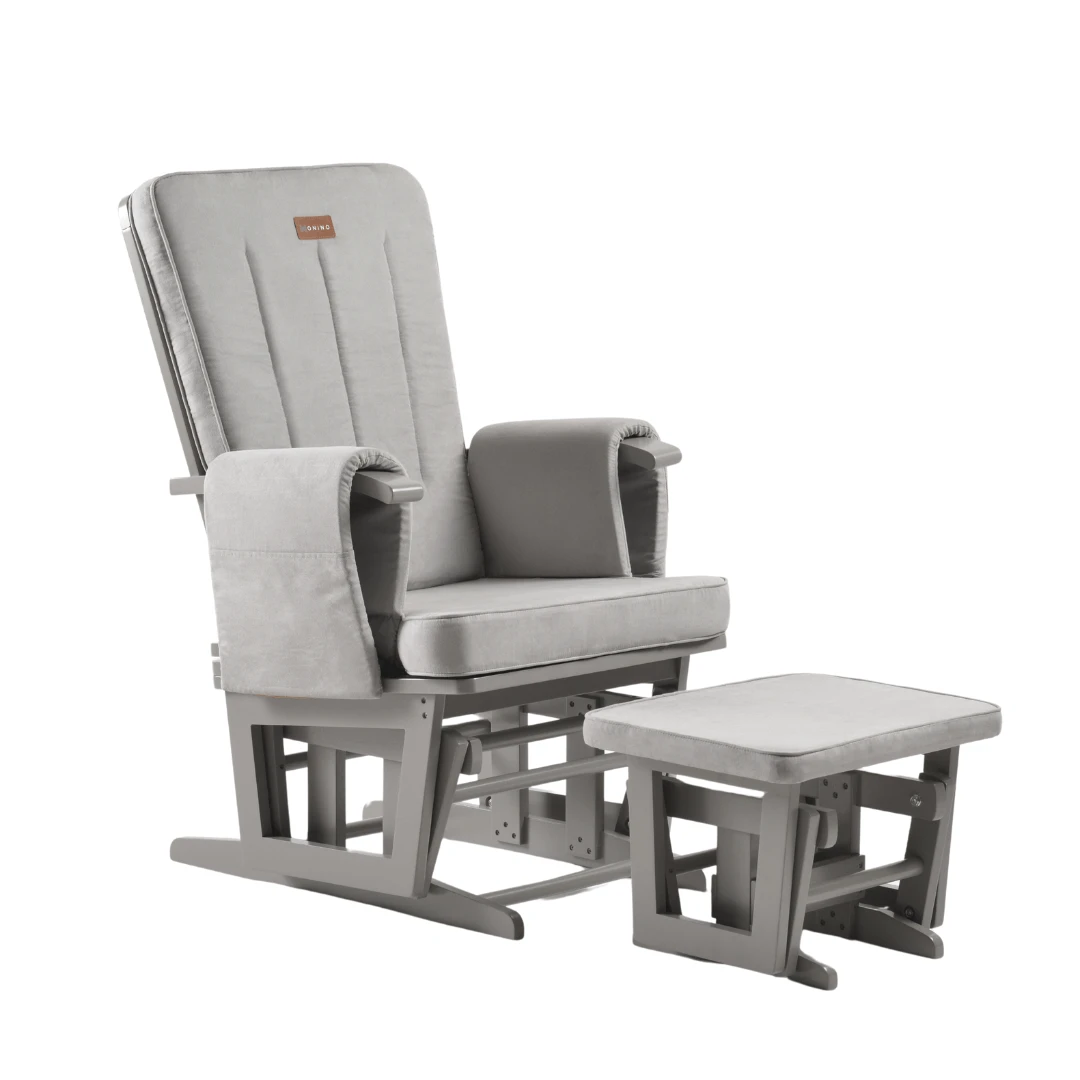 Calm Me Classic verstellbarer Pflegestuhl mit Beinstütze, Pearl Gray, Onino