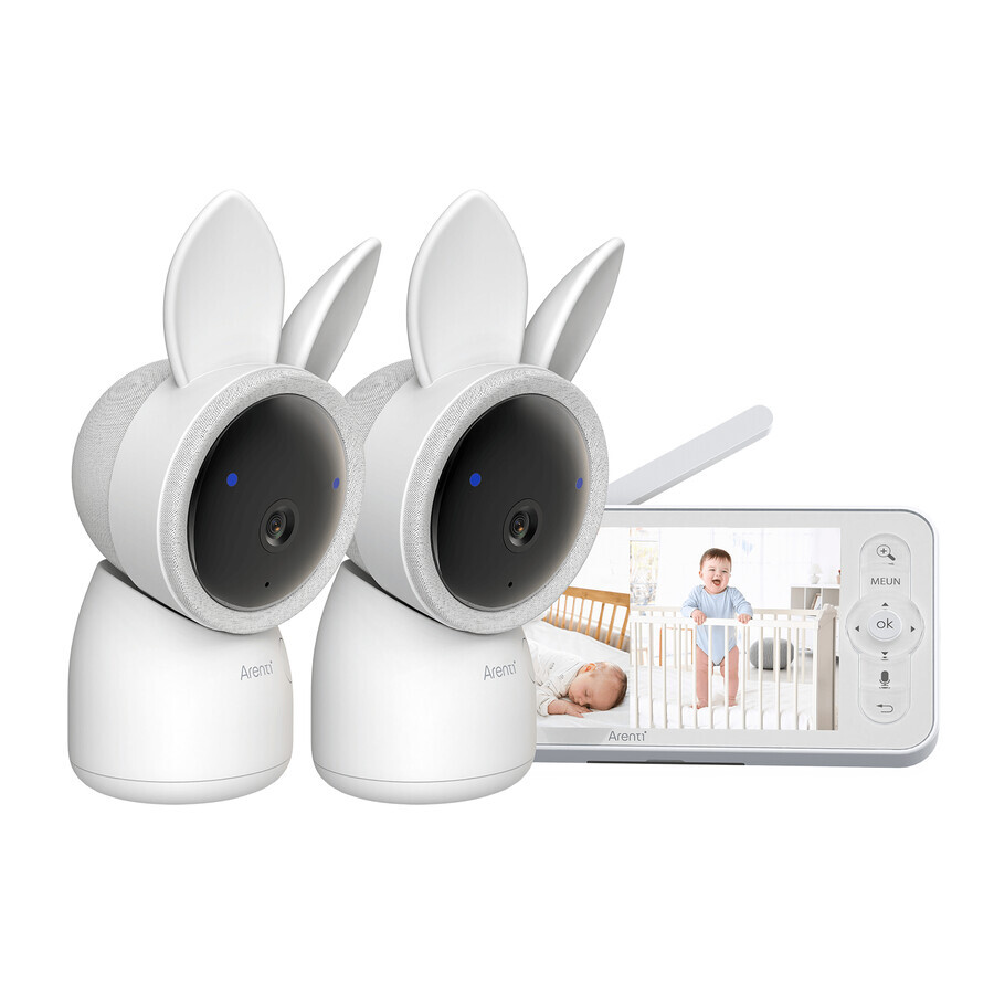 Kit 2 baby surveillance cameras with 5 inch LCD screen, Arenti