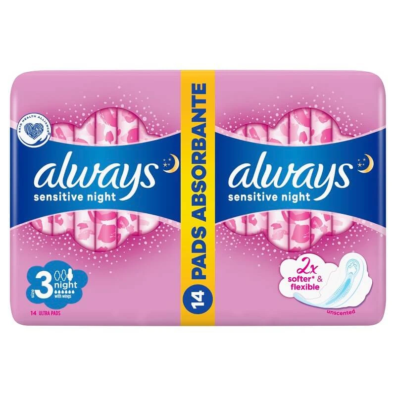 Absorbents Always Ultra Sensitive Night, 14 Stück, P&G