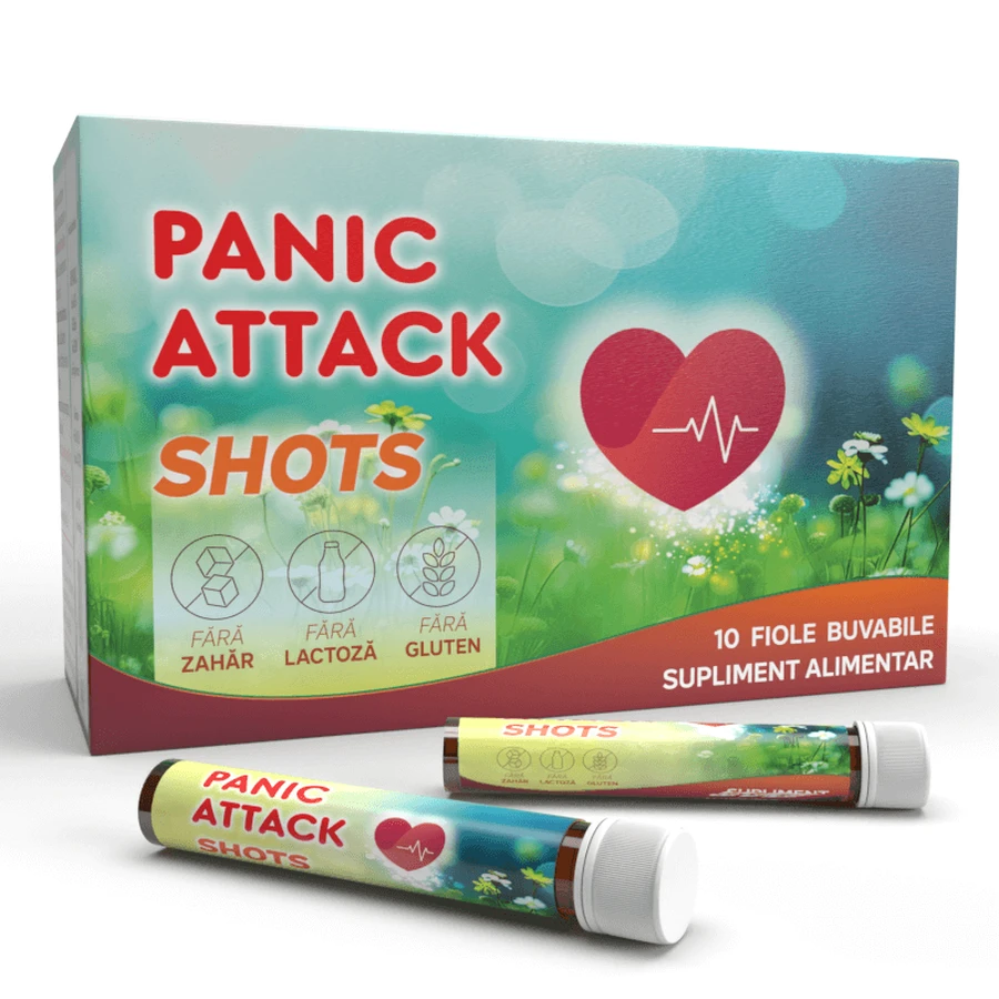 Panic Attack Shots, 10 trinkbare Fläschchen, Justin Pharma