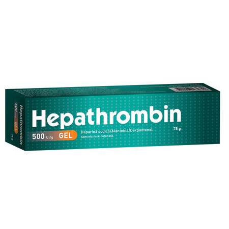 Hepathrombin-Gel, 500 IU/g, 75 g, Hemofarm