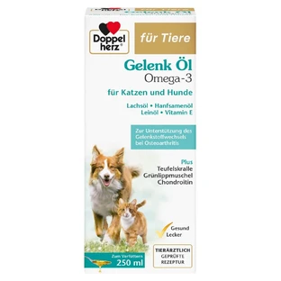 Supliment cu omega-3 ulei pentru functionarea normala a articulatiilor la pisici si caini, 250 ml, Doppelherz Pets