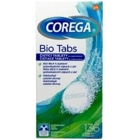 COREGA BIO Tabs 1x136 Stück, Tabletten zur Gebissreinigung